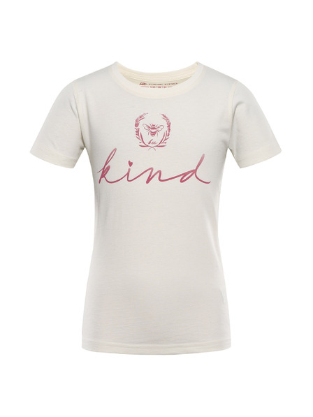 ALPINE PRO Tricou din bumbac organic pentru copii ALPINE PRO ECOMO 2 creme varianta pa