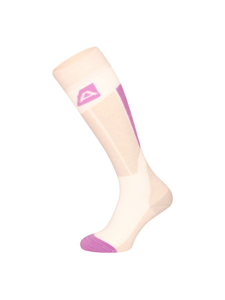 ALPINE PRO Șosete albe și bej pentru femei din lână merino ALPINE PRO Rode