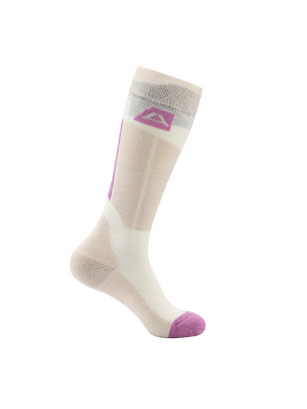 ALPINE PRO Șosete albe și bej pentru femei din lână merino ALPINE PRO Rode