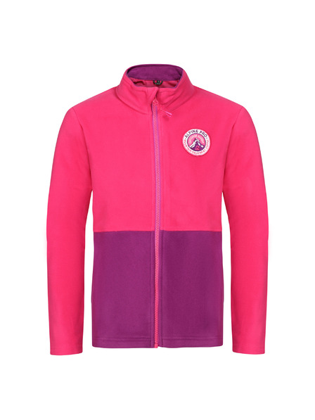 ALPINE PRO Hanorac fleece violet și roz pentru copii ALPINE PRO SIUSO