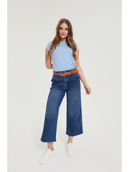 Moodo Tricou din bumbac albastru Moodo