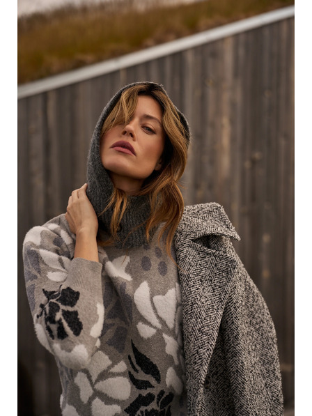 Moodo Cagulă tricotată gri Moodo
