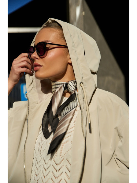 Moodo Jachetă subțire cu glugă bej Moodo