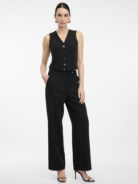 Orsay Pantaloni largi negri pentru femei ORSAY