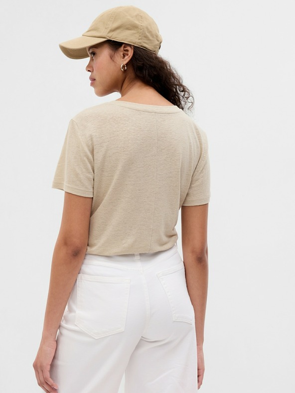 GAP Tricou din in cu mânecă scurtă GAP