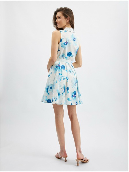 Orsay Rochie florală pentru femei albastră-albă  ORSAY