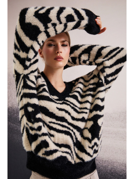 Moodo Pulover cu model negru Moodo