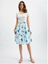 Orsay Fustă cu model floral albastru și albă pentru femei ORSAY