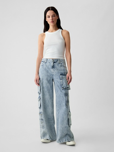 GAP Jeanși Cargo Baggy Mid Rise GAP