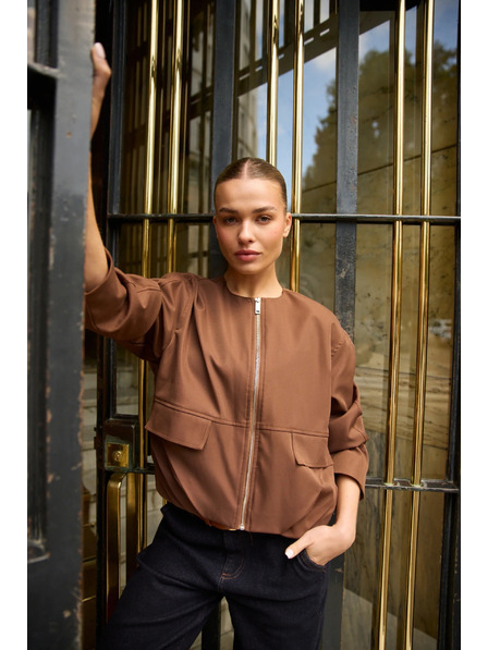 Moodo Jachetă scurtă maro Moodo