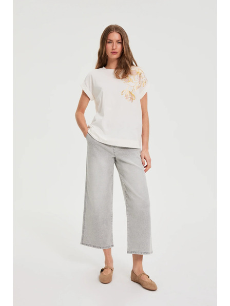 Moodo Bluză cu imprimeu alb Moodo