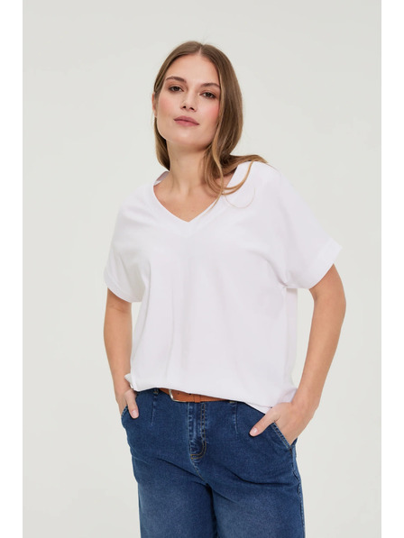 Moodo Tricou cu decolteu alb Moodo