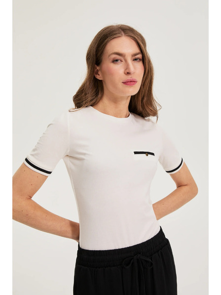 Moodo Tricou din bumbac alb Moodo