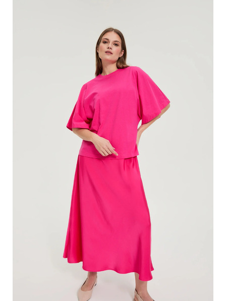 Moodo Bluză cu mâneci largi purpurie Moodo