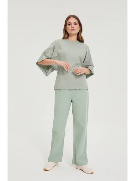 Moodo Bluză cu mâneci largi verde maslin Moodo