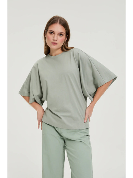 Moodo Bluză cu mâneci largi verde maslin Moodo