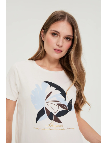 Moodo Bluză cu imprimeu alb Moodo