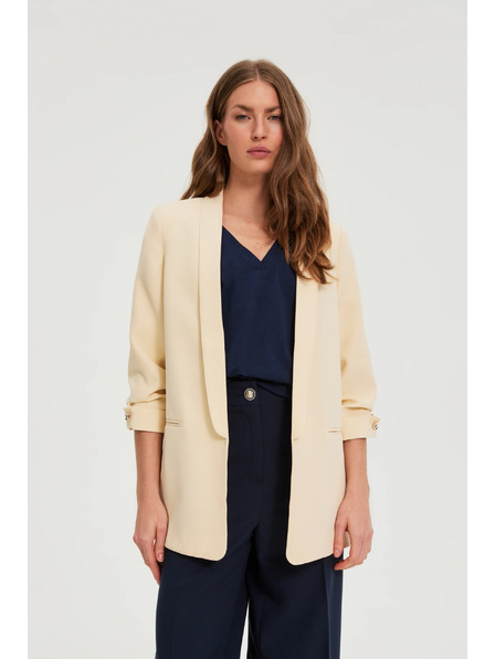 Moodo Blazer cu mâneci șifonare galben Moodo