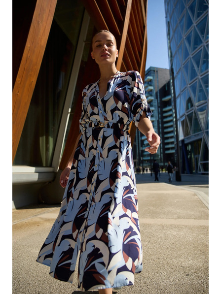 Moodo Rochie vâscoză albastru închis Moodo