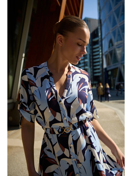 Moodo Rochie vâscoză albastru închis Moodo