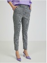 Orsay Pantaloni cu model alb și negru pentru femei ORSAY