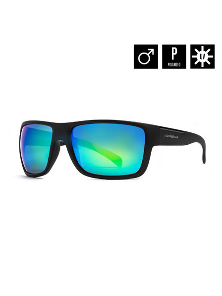 Horsefeathers Ochelari de soare Zenith - matt black/mirror green