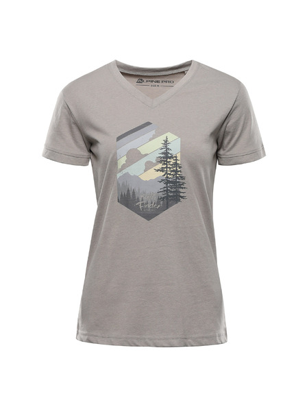 ALPINE PRO Tricou pentru femei din material fără șifonări ALPINE PRO NOGERA dove variantă pa