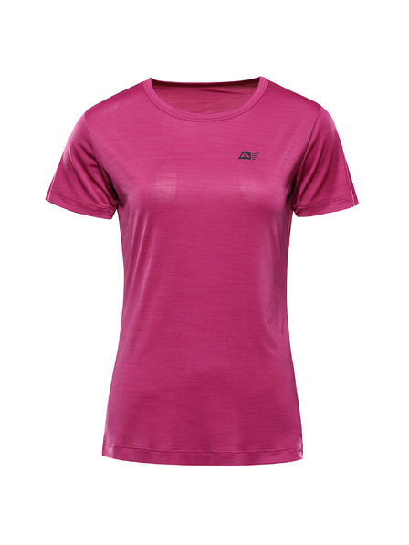 ALPINE PRO Tricou damă cu uscare rapidă și cool dry ALPINE PRO BASIKA roșu fucsia