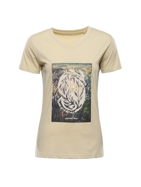 ALPINE PRO Tricou din bumbac damă ALPINE PRO DORENA wood ash varianta pc