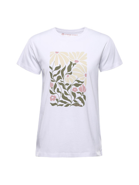 ALPINE PRO Tricou din bumbac pentru femei ALPINE PRO DORGA alb variantă pa
