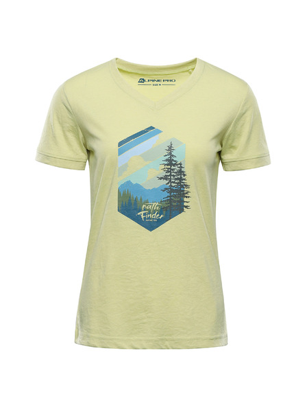 ALPINE PRO Tricou pentru femei din material fără șifonări ALPINE PRO NOGERA margarita variantă pa