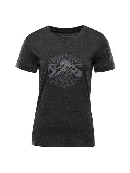 ALPINE PRO Tricou pentru femei din material fără șifonări ALPINE PRO NOGERA black variantă pb