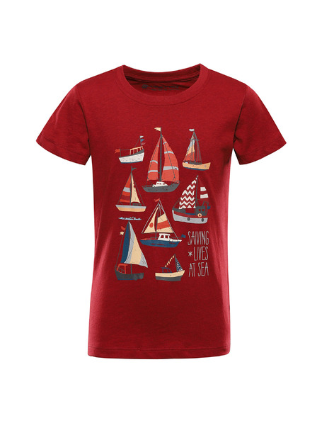 ALPINE PRO Tricou pentru copii din material neșifonabil ALPINE PRO BIGERO 2 cardinal varianta pb