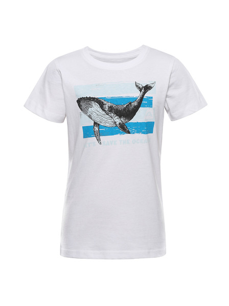 ALPINE PRO Tricou din bumbac organic pentru copii ALPINE PRO TERMESO 2 white varianta pc