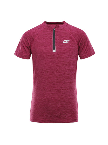 ALPINE PRO Tricou bicicletă copii cu uscare rapidă ALPINE PRO LATTERO 2 roșu fucsia