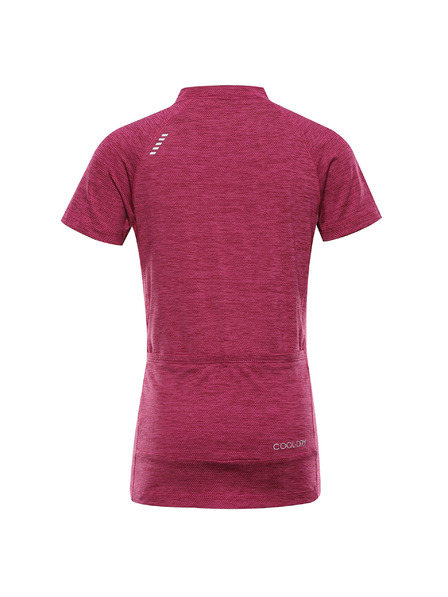 ALPINE PRO Tricou bicicletă copii cu uscare rapidă ALPINE PRO LATTERO 2 roșu fucsia