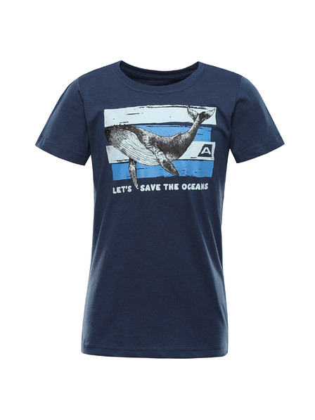 ALPINE PRO Tricou din bumbac organic pentru copii ALPINE PRO TERMESO 2 blue wing teal varianta pc