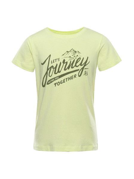 ALPINE PRO Tricou din bumbac pentru copii ALPINE PRO DORGO verde luminar variantă pf