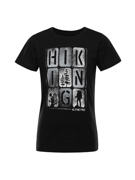 ALPINE PRO Tricou din bumbac organic pentru copii ALPINE PRO TERMESO 2 negru varianta pe