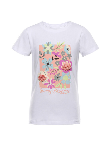 ALPINE PRO Tricou din bumbac pentru copii ALPINE PRO DORGO white varianta pc