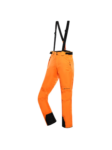 ALPINE PRO Pantaloni de schi cu membrană ptx snow pentru bărbați ALPINE PRO EDES portocaliu neon șocant