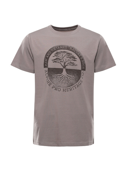 ALPINE PRO Tricou din bumbac pentru bărbați ALPINE PRO DORG driftwood variantă pa