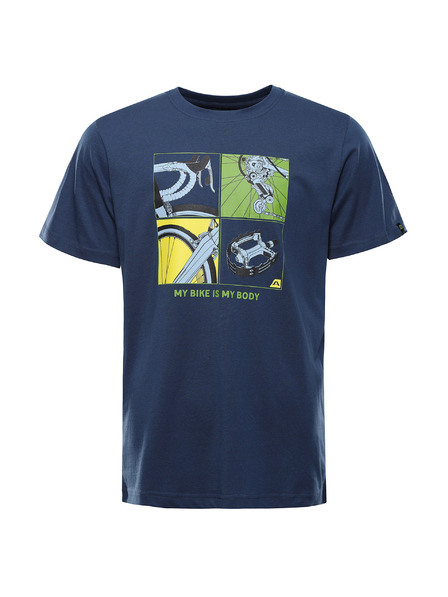 ALPINE PRO Tricou din bumbac organic pentru bărbați ALPINE PRO TERMES 3 albastru ușor variantă pa