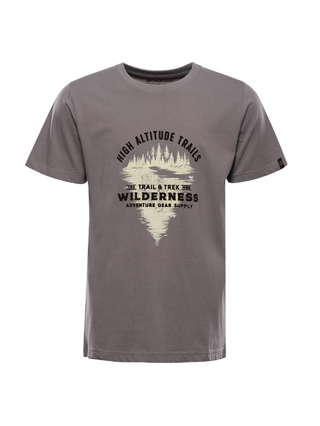 ALPINE PRO Tricou din bumbac pentru bărbați ALPINE PRO DOMEN driftwood varianta pc