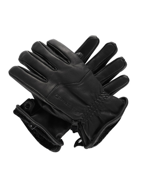 ALPINE PRO Mănuși de schi din piele ALPINE PRO UWEQE negre
