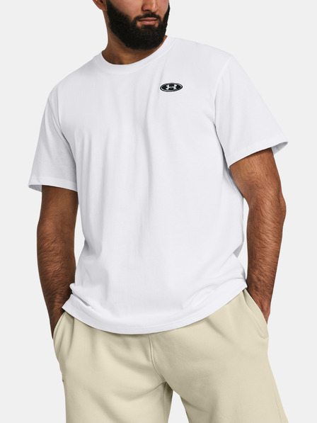 Under Armour Tricou Under Armour UA HW LC PATCH SS-WHT pentru bărbați
