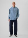 GAP Cămașă Chambray cu logo GAP