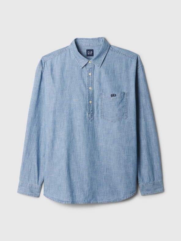 GAP Cămașă Chambray cu logo GAP