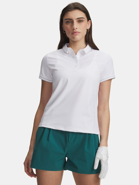 Under Armour Tricou polo pentru femei Under Armour UA Drive Chill SS Polo-WHT