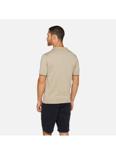 Geox Polo bej pentru bărbați Geox Knit